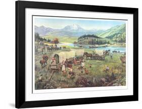 Wagon's West-David K^ Stone-Framed Collectable Print