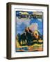 "Wagon Train," Country Gentleman Cover, March 1, 1926-R.W. Crowther-Framed Giclee Print