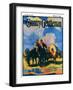 "Wagon Train," Country Gentleman Cover, March 1, 1926-R.W. Crowther-Framed Giclee Print