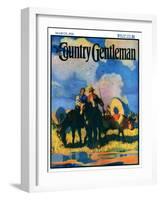 "Wagon Train," Country Gentleman Cover, March 1, 1926-R.W. Crowther-Framed Giclee Print