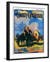 "Wagon Train," Country Gentleman Cover, March 1, 1926-R.W. Crowther-Framed Giclee Print