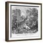 Wagon Train in Blue Mountains-null-Framed Giclee Print