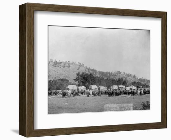 Wagon Train in the Black Hills-John C.H. Grabill-Framed Photographic Print