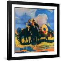 "Wagon Train,"March 1, 1926-R.W. Crowther-Framed Giclee Print