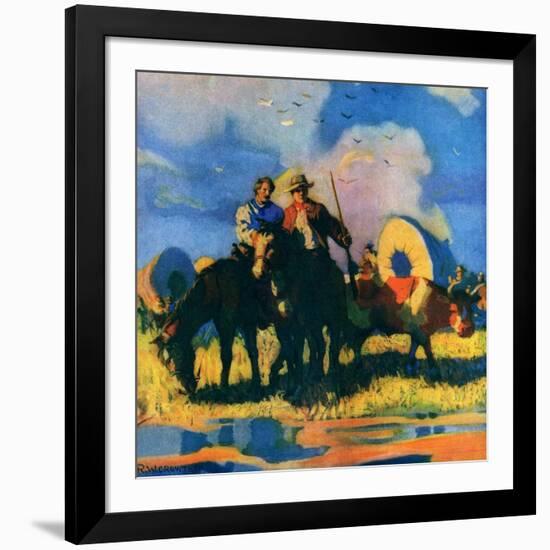 "Wagon Train,"March 1, 1926-R.W. Crowther-Framed Giclee Print