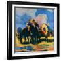 "Wagon Train,"March 1, 1926-R.W. Crowther-Framed Giclee Print