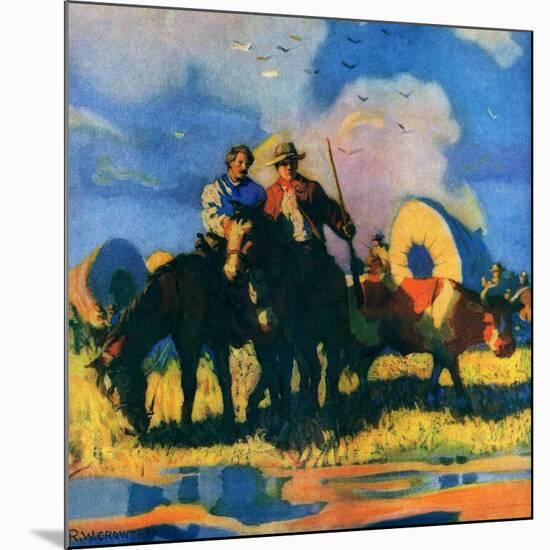 "Wagon Train,"March 1, 1926-R.W. Crowther-Mounted Giclee Print