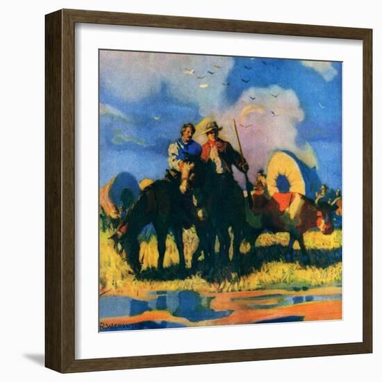 "Wagon Train,"March 1, 1926-R.W. Crowther-Framed Giclee Print