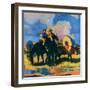 "Wagon Train,"March 1, 1926-R.W. Crowther-Framed Giclee Print