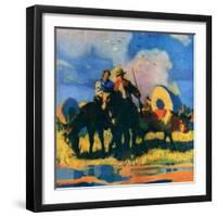 "Wagon Train,"March 1, 1926-R.W. Crowther-Framed Giclee Print