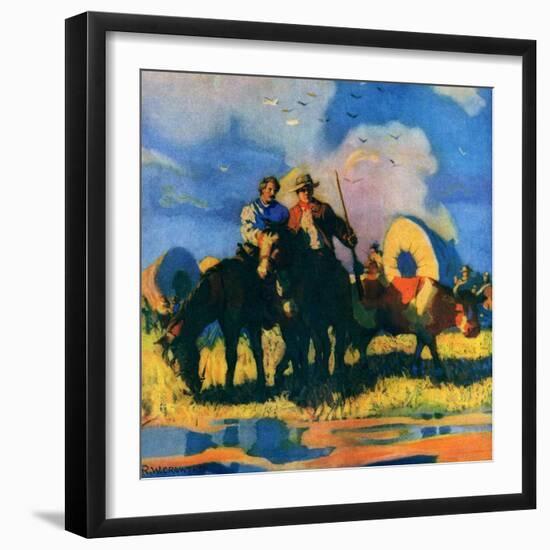 "Wagon Train,"March 1, 1926-R.W. Crowther-Framed Giclee Print