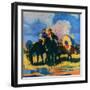 "Wagon Train,"March 1, 1926-R.W. Crowther-Framed Giclee Print