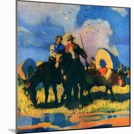 "Wagon Train,"March 1, 1926-R.W. Crowther-Mounted Giclee Print