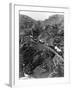 Wagon Train on Mountain Pass-null-Framed Photographic Print