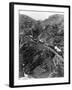 Wagon Train on Mountain Pass-null-Framed Photographic Print