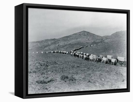 Wagon Train - Oregon Trail Wagon Train Reenactment, 1935-Ashael Curtis-Framed Stretched Canvas