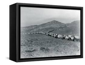 Wagon Train - Oregon Trail Wagon Train Reenactment, 1935-Ashael Curtis-Framed Stretched Canvas