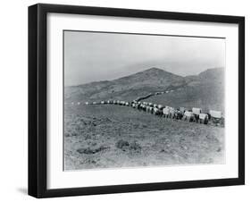 Wagon Train - Oregon Trail Wagon Train Reenactment, 1935-Ashael Curtis-Framed Giclee Print