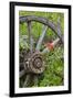 Wagon Wheel in Old Gold Town Barkersville, British Columbia, Canada-Michael DeFreitas-Framed Photographic Print