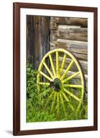 Wagon Wheel in Old Gold Town Barkersville, British Columbia, Canada-Michael DeFreitas-Framed Photographic Print