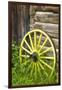 Wagon Wheel in Old Gold Town Barkersville, British Columbia, Canada-Michael DeFreitas-Framed Premium Photographic Print