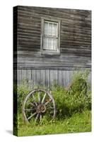 Wagon Wheel in Old Gold Town Barkersville, British Columbia, Canada-Michael DeFreitas-Stretched Canvas