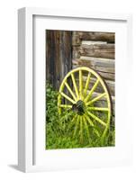 Wagon Wheel in Old Gold Town Barkersville, British Columbia, Canada-Michael DeFreitas-Framed Photographic Print