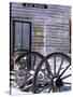Wagon Wheels at Elkhorn Ghost Town, Montana, USA-Chuck Haney-Stretched Canvas