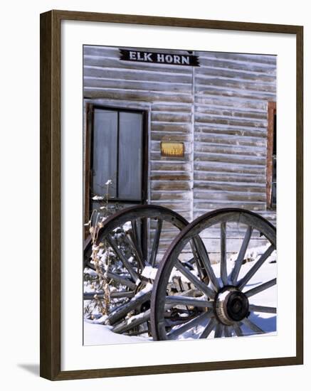 Wagon Wheels at Elkhorn Ghost Town, Montana, USA-Chuck Haney-Framed Photographic Print