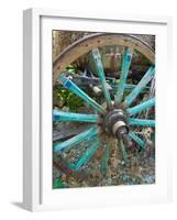 Wagon Wheels in Colorful Blues, Turkey-Darrell Gulin-Framed Photographic Print