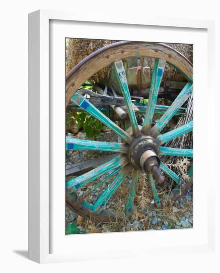 Wagon Wheels in Colorful Blues, Turkey-Darrell Gulin-Framed Photographic Print