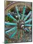 Wagon Wheels in Colorful Blues, Turkey-Darrell Gulin-Mounted Photographic Print