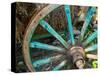 Wagon Wheels in Colorful Blues, Turkey-Darrell Gulin-Stretched Canvas