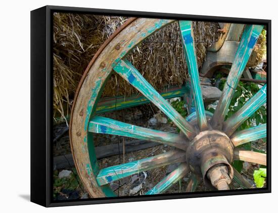 Wagon Wheels in Colorful Blues, Turkey-Darrell Gulin-Framed Stretched Canvas