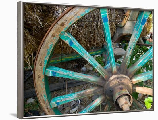 Wagon Wheels in Colorful Blues, Turkey-Darrell Gulin-Framed Photographic Print