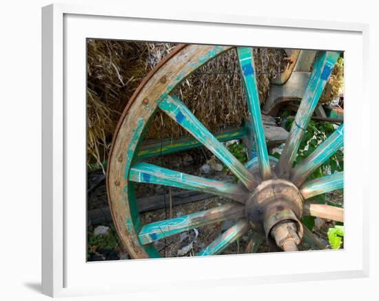 Wagon Wheels in Colorful Blues, Turkey-Darrell Gulin-Framed Photographic Print