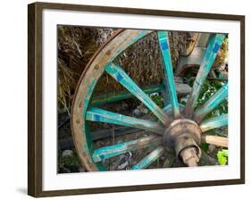 Wagon Wheels in Colorful Blues, Turkey-Darrell Gulin-Framed Photographic Print