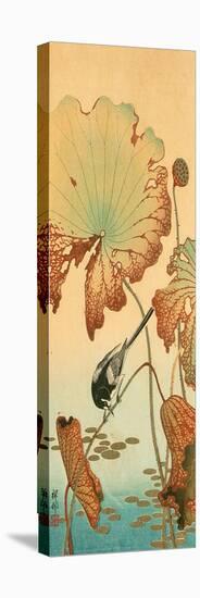 Wagtail and Lotus-Koson Ohara-Stretched Canvas