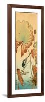 Wagtail and Lotus-Koson Ohara-Framed Giclee Print