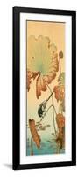 Wagtail and Lotus-Koson Ohara-Framed Giclee Print