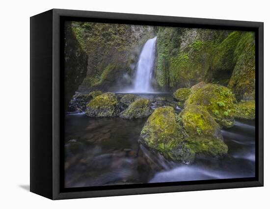 Wahclella Falls, Columbia River Gorge-Howie Garber-Framed Stretched Canvas