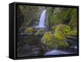 Wahclella Falls, Columbia River Gorge-Howie Garber-Framed Stretched Canvas