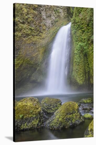Wahclella Falls, Columbia River Gorge-Howie Garber-Stretched Canvas