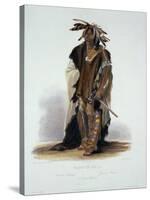 Wahk-Ta-Ge-Li, a Sioux Warrior, Plate 8 from Volume 2 of "Travels in the Interior of North America"-Karl Bodmer-Stretched Canvas