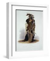 Wahk-Ta-Ge-Li, a Sioux Warrior, Plate 8 from Volume 2 of "Travels in the Interior of North America"-Karl Bodmer-Framed Premium Giclee Print