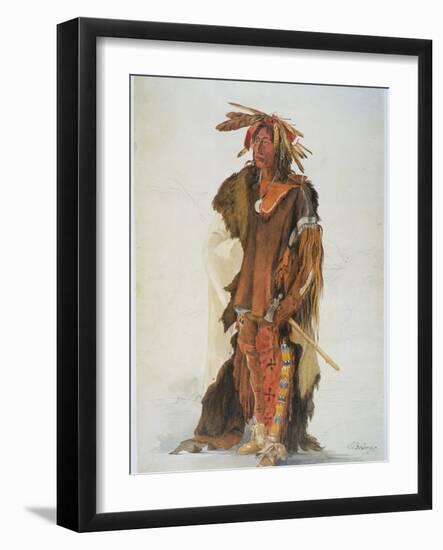 Wahk-Ta-Ge-Li, a Sioux Warrior-Karl Bodmer-Framed Giclee Print