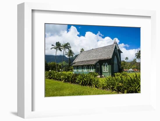 Wai'Oli Hui'Ia Church in Hanalai on the Island of Kauai, Hawaii, United States of America, Pacific-Michael Runkel-Framed Photographic Print