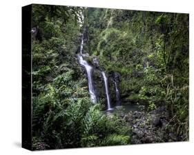 Waikani Falls Hana Highway I-Michael Polk-Stretched Canvas