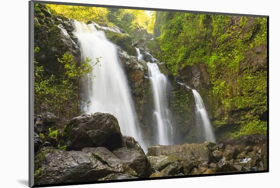 Waikani Falls, Hana Highway near Hana, East Maui, Hawaii, USA-Stuart Westmorland-Mounted Photographic Print