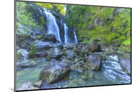 Waikani Falls, Hana Highway near Hana, East Maui, Hawaii, USA-Stuart Westmorland-Mounted Photographic Print